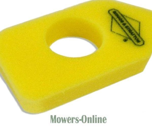 mhc4ztpy5a0.jpg - Mowers Online Yellow foam air filter with oval cutout