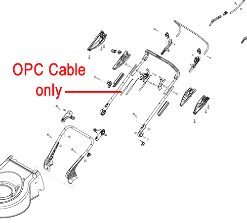 mlblurkfohz.png - Mowers Online OPC cable parts diagram with components labeled