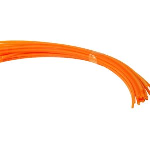 Orange corrugated tubing coil