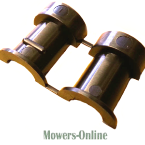 Lawn mower roller assembly with brackets