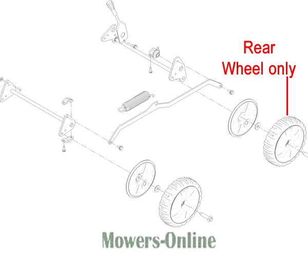 mpjn2ilssx1.png - Mowers Online Lawn mower wheel and axle assembly diagram