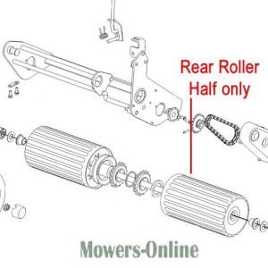 Rear roller half assembly diagram for mower