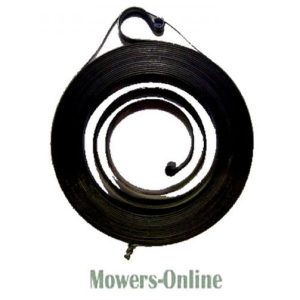 Coiled pull cord for lawn mower