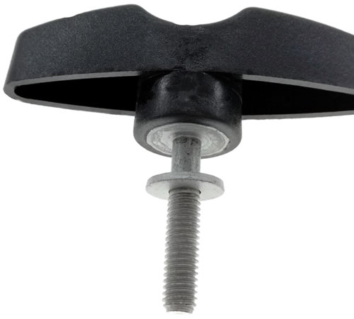 mrrh4btccqc.jpg - Mowers Online Black butterfly wing bolt with threaded stud