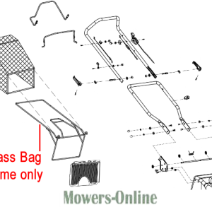 Grass bag frame parts diagram exploded view