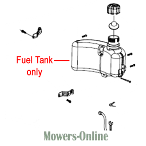 Lawn mower fuel tank assembly diagram
