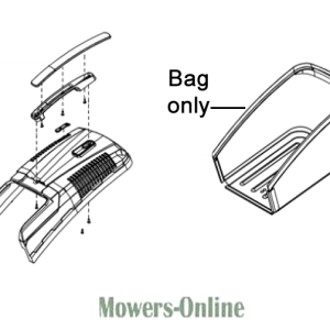 Lawn mower grass bag replacement part