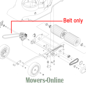 Lawn mower belt replacement parts diagram