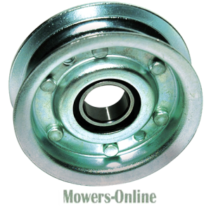 Lawn mower pulley wheel with bearing