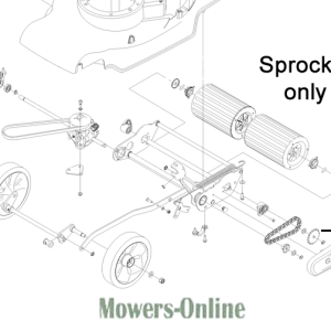Lawn mower sprocket parts diagram