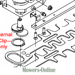 Lawn mower deck external clip assembly diagram
