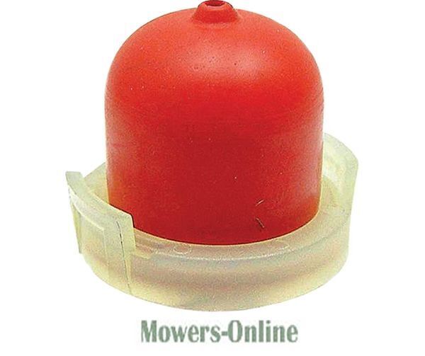 P - Mowers Online Red poultry waterer with clear base