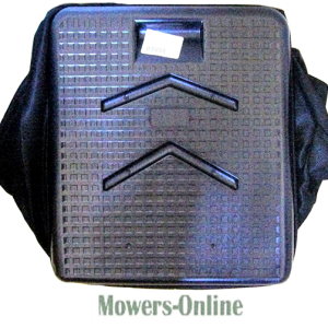 Bathroom scale with black carry handles