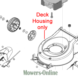 Lawn mower deck housing parts diagram