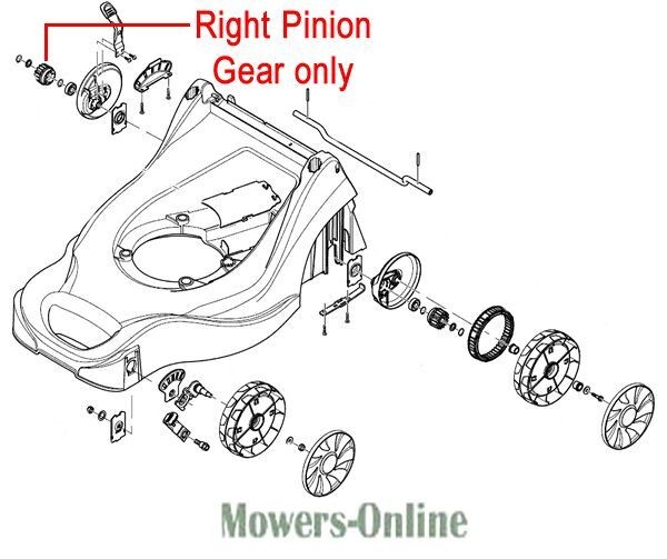 nnfi42s1cgm.jpg - Mowers Online Right pinion gear for lawn mower deck assembly