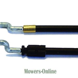 Two replacement throttle cables for lawn mowers