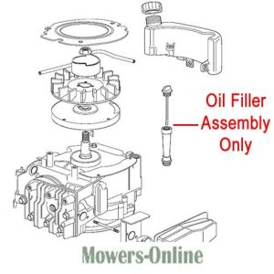 Engine oil filler assembly parts diagram exploded view