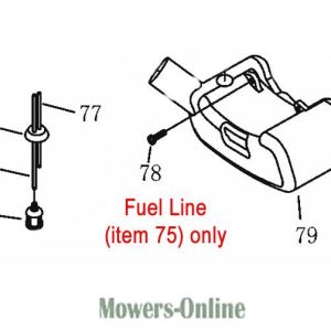 Fuel line and carburetor assembly diagram parts