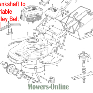 Crankshaft to variable pulley belt diagram