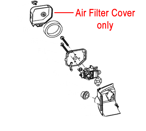 nyf555ev5pb.png - Mowers Online Air filter cover assembly diagram