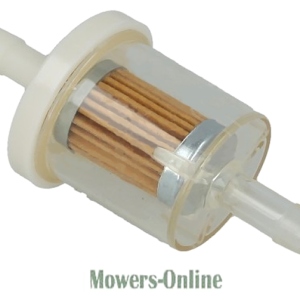 Inline fuel filter with pleated paper element