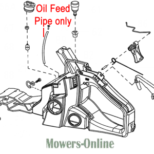 Chainsaw engine oil feed pipe diagram