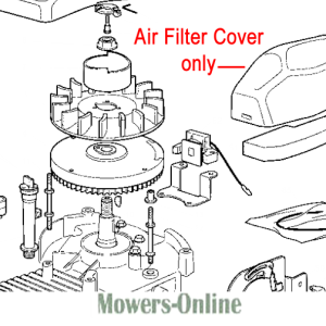 Engine air filter cover assembly diagram