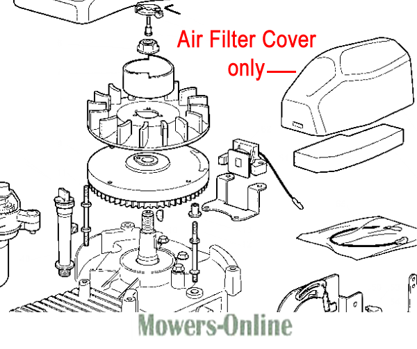 o20wsx5cuic.png - Mowers Online Engine air filter cover assembly diagram