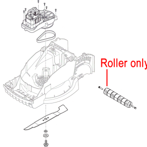 Lawn mower engine roller assembly diagram