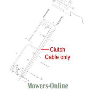 Lawn mower clutch cable assembly diagram