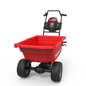 Electric push spreader with hopper and handle