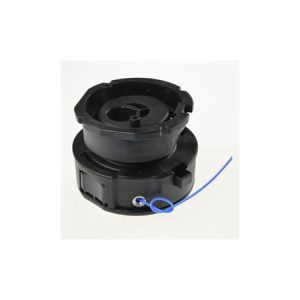 Trimmer head spool assembly with blue line
