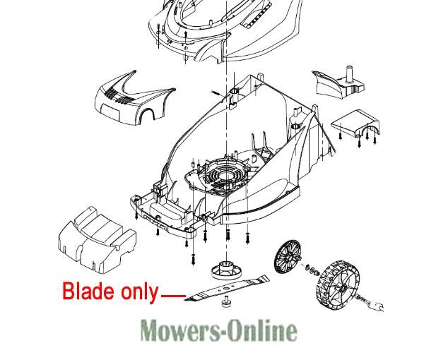 P - Mowers Online Lawn mower blade replacement parts diagram