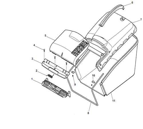 ok5ygcsaiow.png - Mowers Online Cash register parts diagram with numbered components