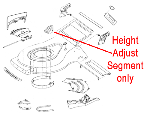 omdlhhfodhy.png - Mowers Online Lawn mower height adjust segment parts diagram.