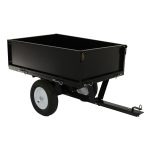 Black two-wheel garden cart trailer
