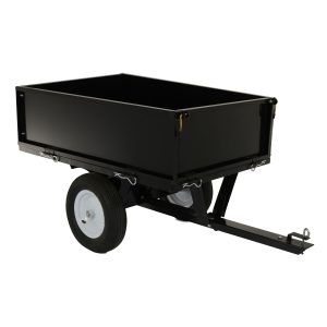 Black two-wheel garden cart trailer