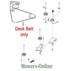 Deck belt and pulley assembly diagram