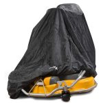Kayak storage cover with yellow kayak