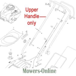 Lawn mower upper handle assembly diagram