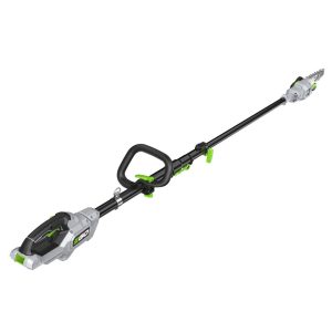 Cordless pole hedge trimmer with shoulder strap