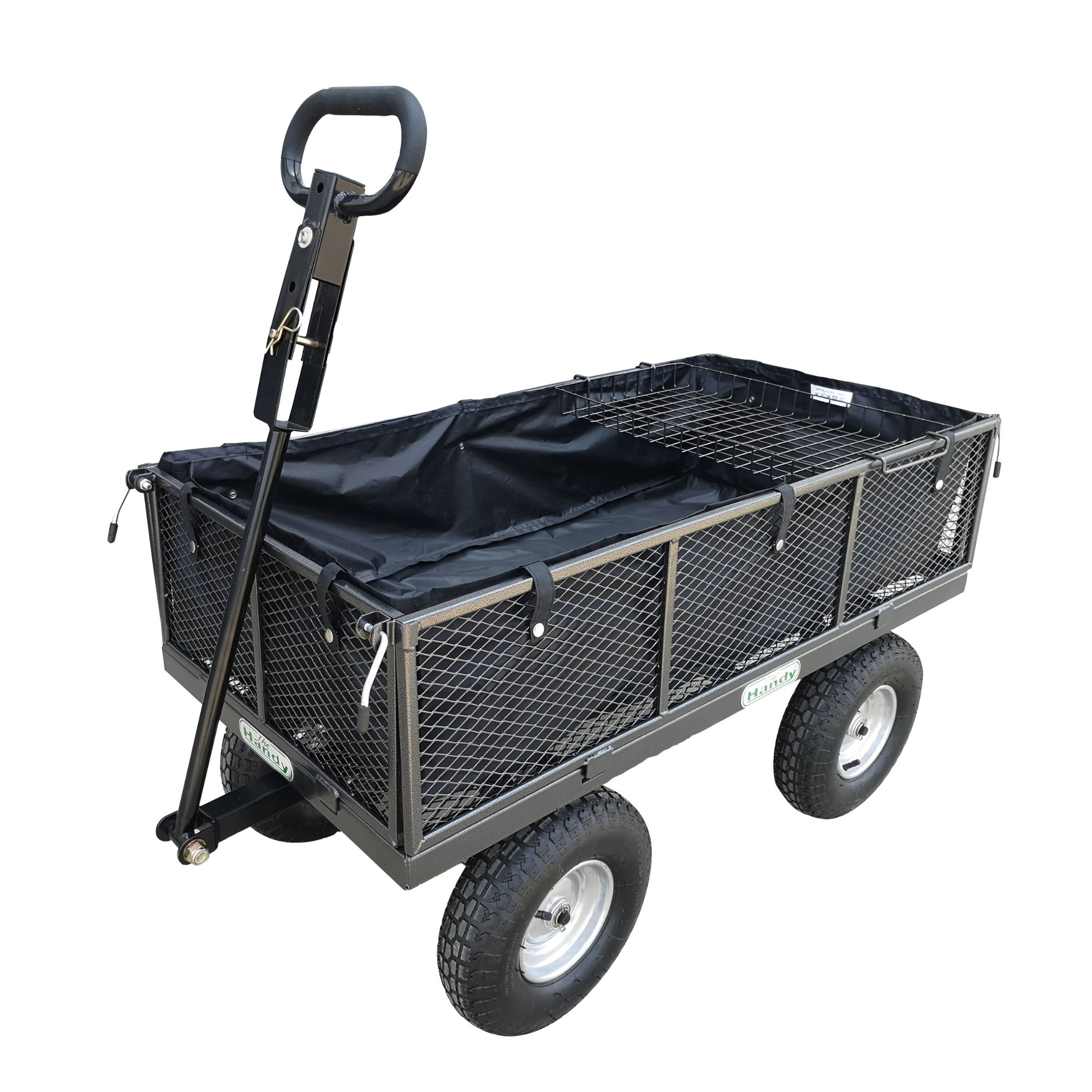 ovv5h0g5m5d.jpg - Mowers Online Mesh utility garden cart with handle and pneumatic wheels