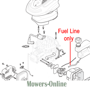 Lawn mower fuel line and tank diagram