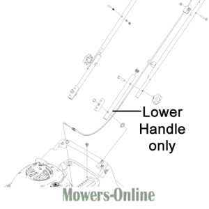 Lawn mower lower handle assembly diagram