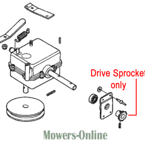 Lawn mower drive sprocket assembly diagram