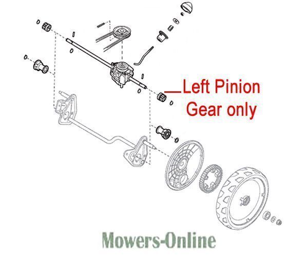 P - Mowers Online Left Pinion Gear replacement part diagram