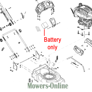 Lawn mower battery replacement parts diagram