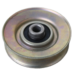 Idler pulley with metal wheel and bearing