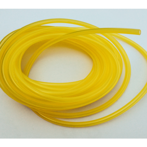 Yellow plastic tubing coil