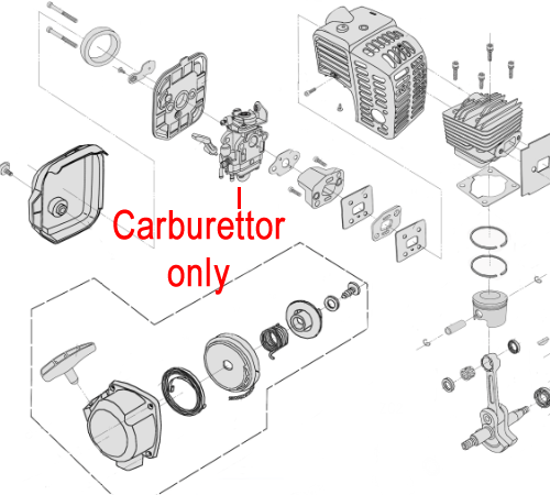 pgsht1p3wsm.png - Mowers Online Carburetor parts breakdown diagram